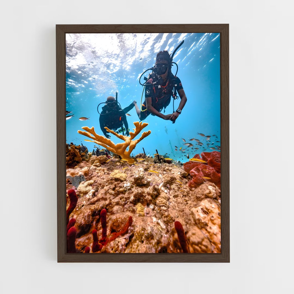 Poster Au Cœur du Corail – affiche Plongée sous-marine (vue 5)